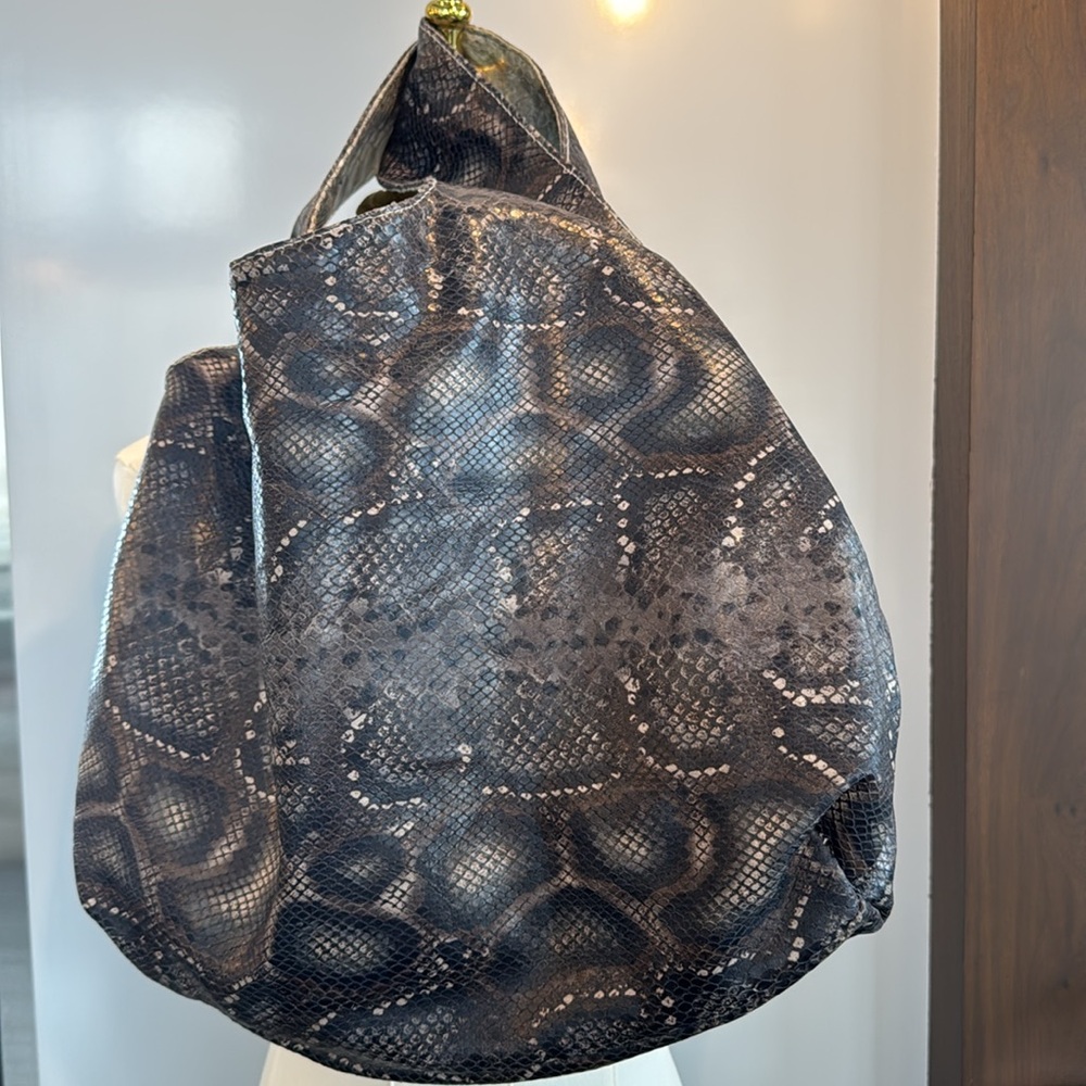 New Reversible Real Python Tote Bag Made In Italy - image 4